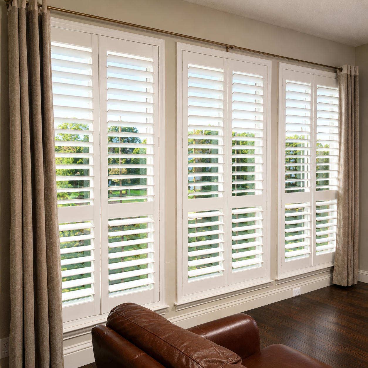 Custom plantation shutters
