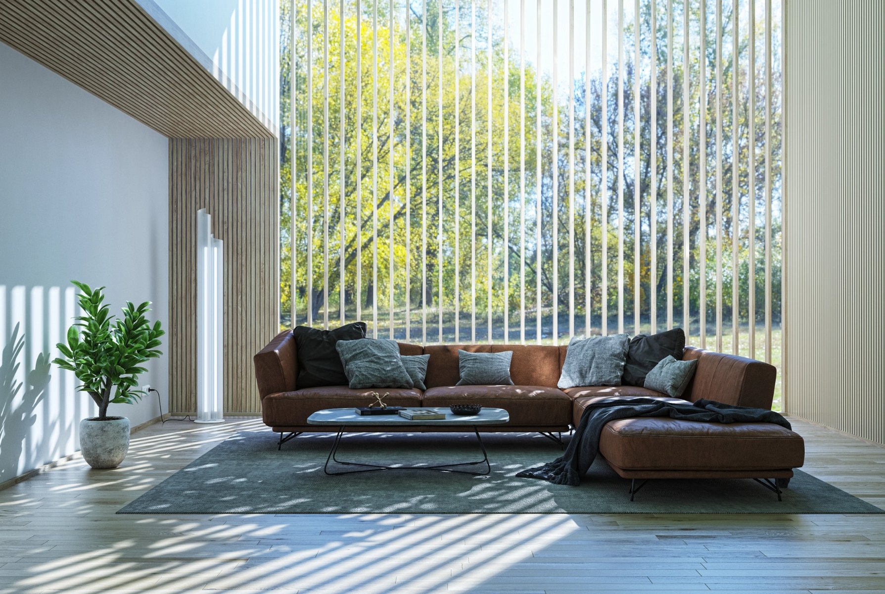 premium vertical shades living room